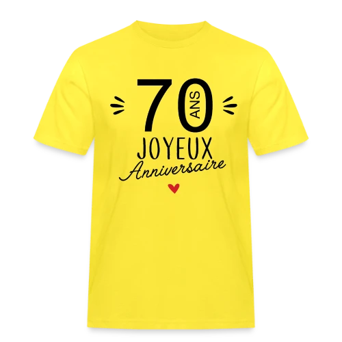 T-Shirt Anniversaire 70 Ans : L'Âge d'Or Célébré - T-shirt Workwear homme