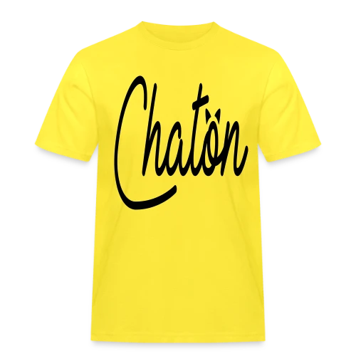 Inscription Chaton Élégante - T-shirt Workwear homme