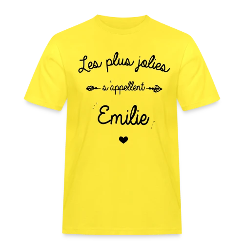 T-Shirt Prénom 'Émilie' - Le Cadeau Personnalisé Idéal - T-shirt Workwear homme