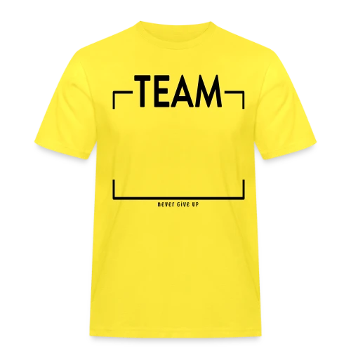 T-shirt Personnalisé 'Never Give Up' - Votre Équipe au Sommet - T-shirt Workwear homme