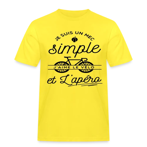 T-shirt "Mec Simple, Vélo & Apéro" - T-shirt Workwear homme