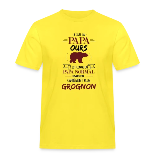 T-shirt Papa Ours Grognon - T-shirt Workwear homme