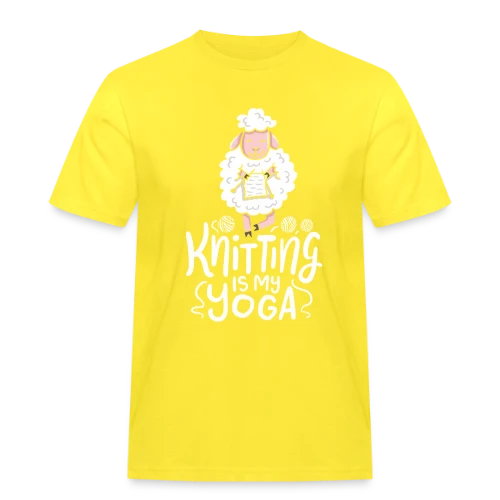 T-Shirt Tricot & Yoga: Knitting Is My Yoga - T-shirt Workwear homme