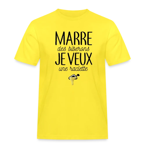 Bébé Gourmand : Marre des Biberons, Je Veux une Raclette ! - T-shirt Workwear homme