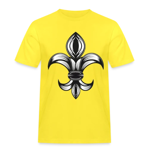 Fleur de Lys Élégante - Symbole Royal - T-shirt Workwear homme