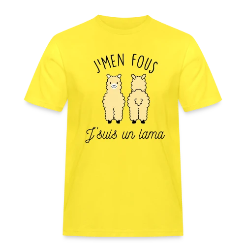 T-shirt "J'men fous j'suis un lama" - Humour Décalé - T-shirt Workwear homme