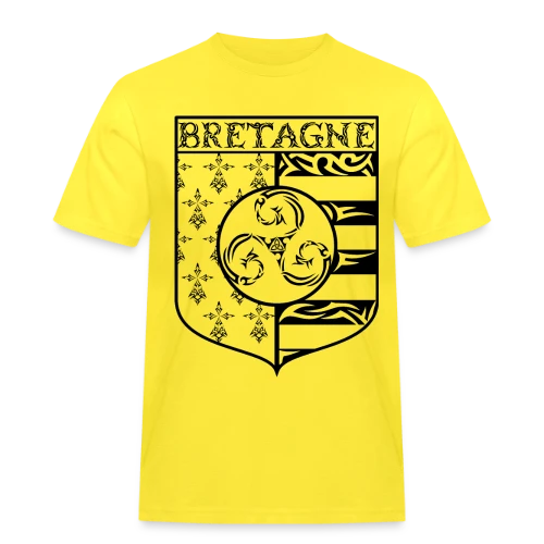 T-Shirt Bretagne - Blason Gwenn Ha Du Triskèle Tribal - T-shirt Workwear homme