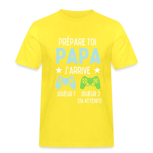T-Shirt Futur Papa Gamer - Annonce Grossesse Humour - T-shirt Workwear homme