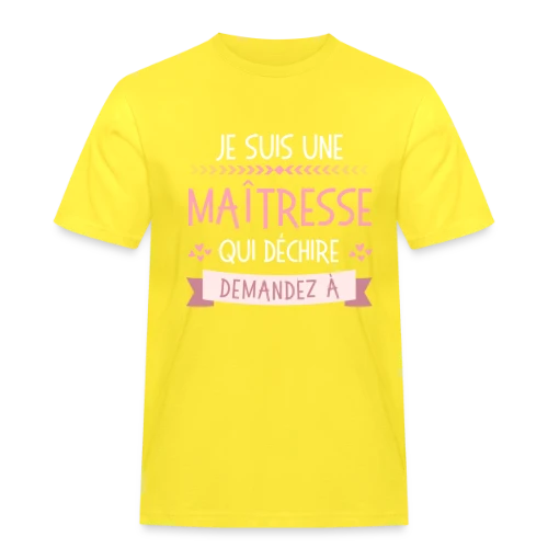 T-shirt Maîtresse qui Déchire Personnalisable - Idée Cadeau Fin d'Année - T-shirt Workwear homme