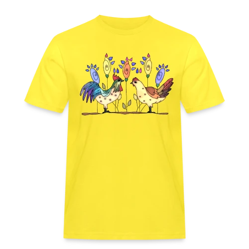 Duo Fermier Coq & Poule - T-shirt Workwear homme