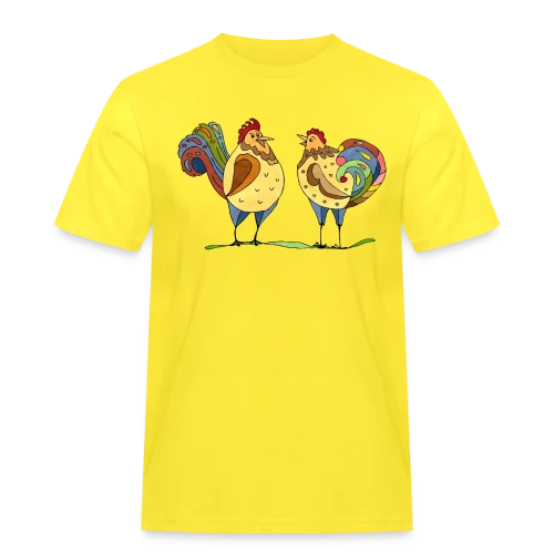 Duo Coq & Poule Champêtre - T-shirt Workwear homme
