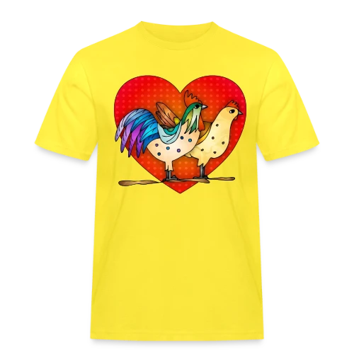 Duo Coq et Poule Champêtre - T-shirt Workwear homme
