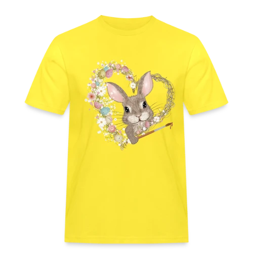 Lapin de Pâques Artiste : Cœur d'Œufs Pastel - T-shirt Workwear homme