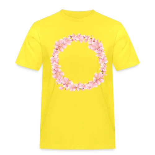 Couronne Florale Rosée : L'Éclat du Printemps - T-shirt Workwear homme