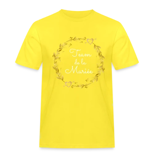 Team de la Mariée EVJF : T-shirt Couronne de Fleurs pour Enterrement de Vie de Jeune Fille - T-shirt Workwear homme