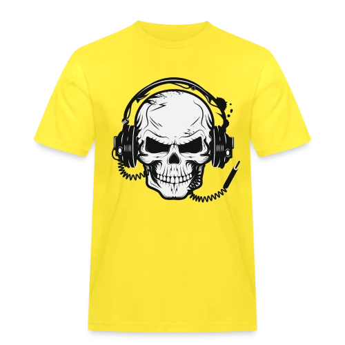 Tête de Mort Casque Audio - Esprit Rock - T-shirt Workwear homme