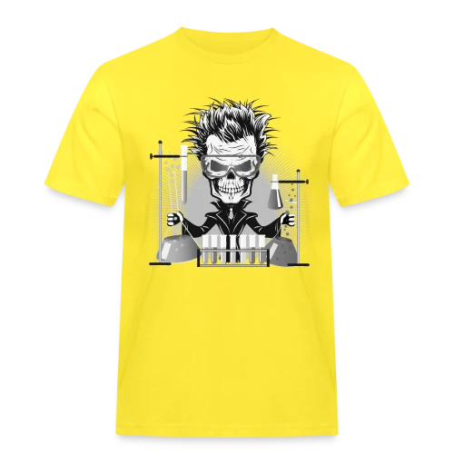Crâne Scientifique Déjanté au Labo - T-shirt Workwear homme