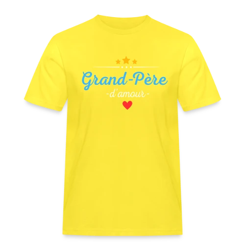 Grand-Père d'Amour : Personnalisé avec Noms des Petits-Enfants - T-shirt Workwear homme