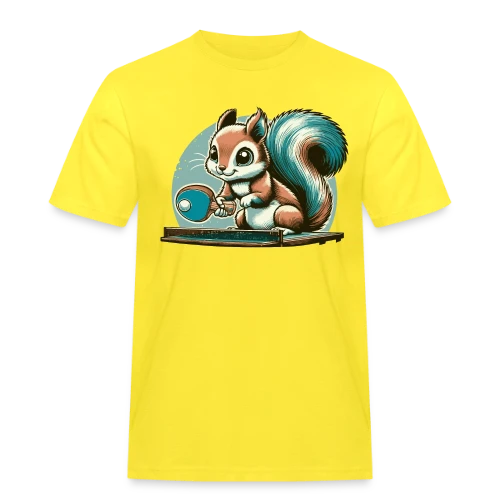 L'Écureuil Champion de Ping-Pong Cartoon - T-shirt Workwear homme