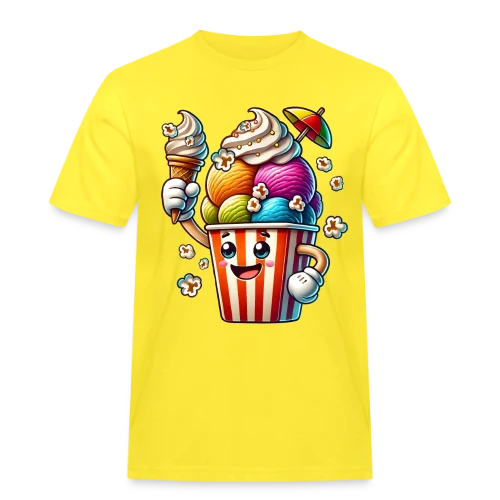 T-Shirt Glace Comic : Fun, Fraîcheur Estivale & Gourmandise - T-shirt Workwear homme