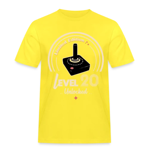 T-shirt Gaming "Niveau 20 Débloqué" - Rétro Anniversaire - T-shirt Workwear homme