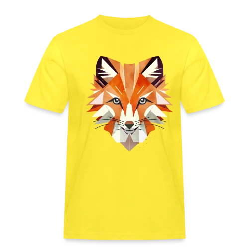 Renard Géométrique Éclatant - T-shirt Workwear homme