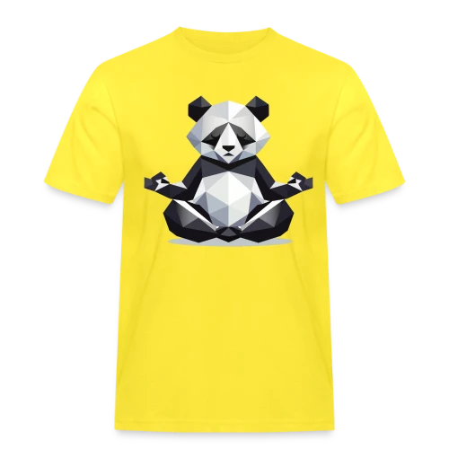 Panda Zen Géométrique : Harmonie Minimaliste - T-shirt Workwear homme
