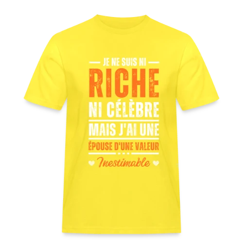 T-Shirt Homme - Mon Épouse D'une Valeur Inestimable - T-shirt Workwear homme
