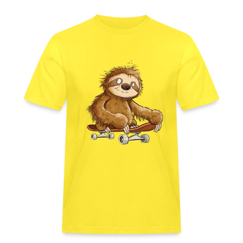 Paresseux Skateboarder Cartoon - Relax et Style - T-shirt Workwear homme
