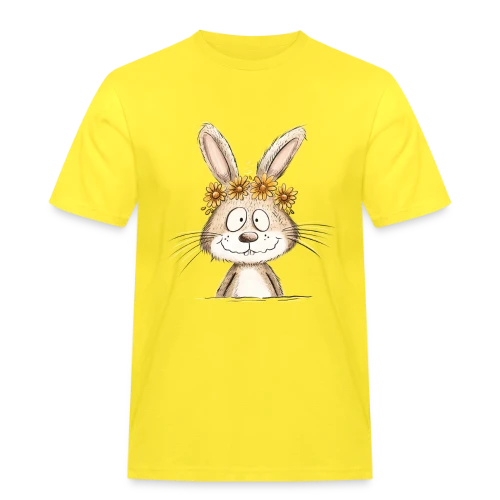 Lapin Rigolo Couronne Fleurs - T-shirt Workwear homme