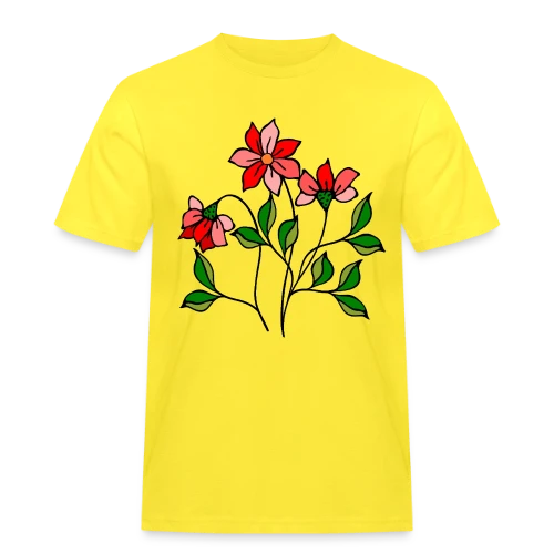 Fleurs Épanouies - T-shirt Workwear homme