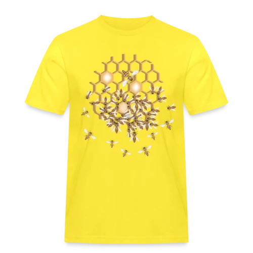 Nid d'Abeille Géométrique : Nature & Harmonie - T-shirt Workwear homme