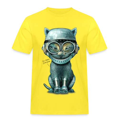 Chat Malin : Curiosité Féline - T-shirt Workwear homme
