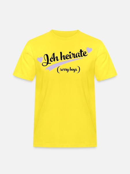 lustiger spruch - Männer Workwear T-Shirt - Gelb