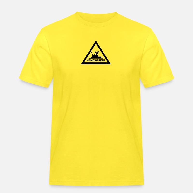 handwerker - Männer Workwear T-Shirt - Gelb