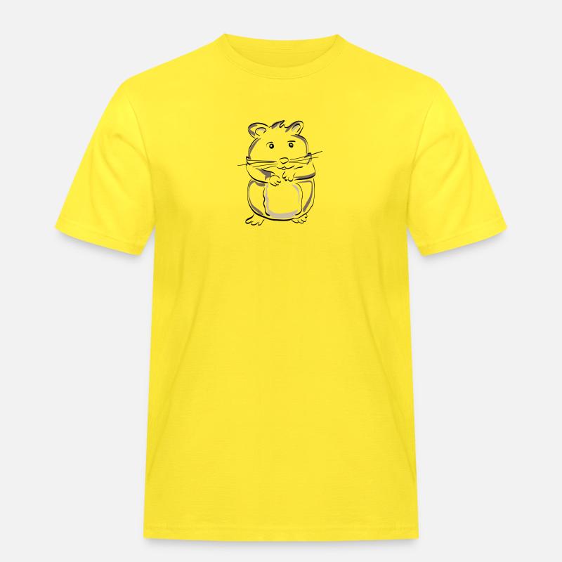 Gezeichneter Hamster - Perfekte Geschenkidee! - Männer Workwear T-Shirt - Gelb