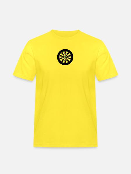 Dart Board - Männer Workwear T-Shirt - Gelb