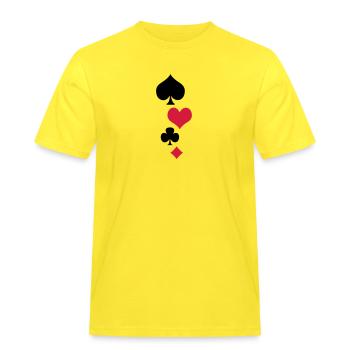 Cards 1 - T-shirt Workwear homme - jaune - Devant - AI Model Male 185 dark (185cm)