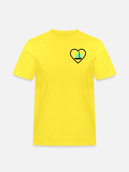 Cuore Vela – Passione Navigazione - Men's Workwear T-Shirt - yellow