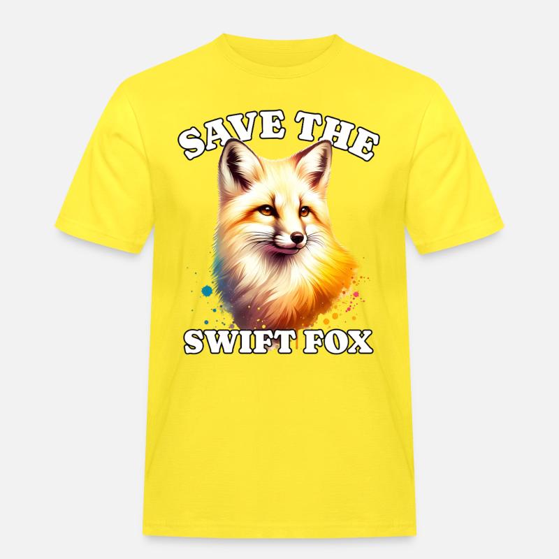 Swiftfuchs Save Swift Fox - Männer Workwear T-Shirt - Gelb