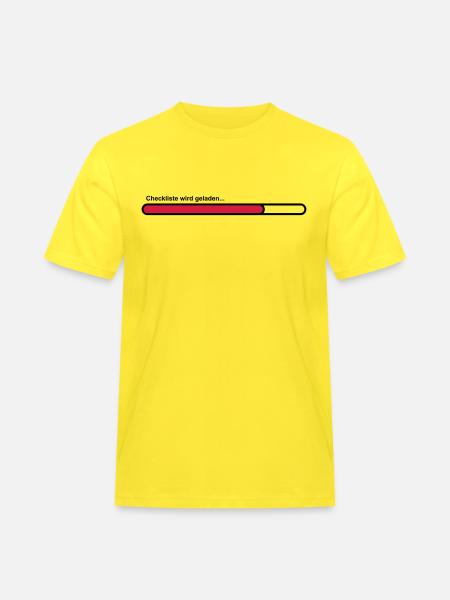 checklist - Men's Workwear T-Shirt - yellow