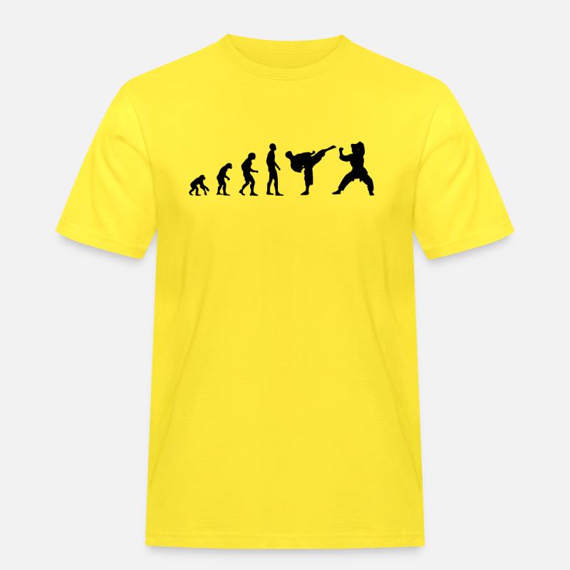 Kampfsport Evolution - Männer Workwear T-Shirt - Gelb