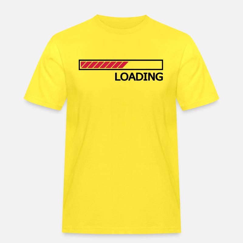 Loading Ladebalken Loading Bar - Männer Workwear T-Shirt - Gelb