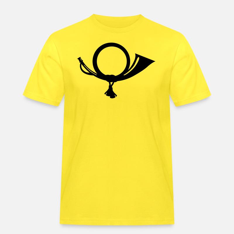 post horn - Men's Workwear T-Shirt - yellow