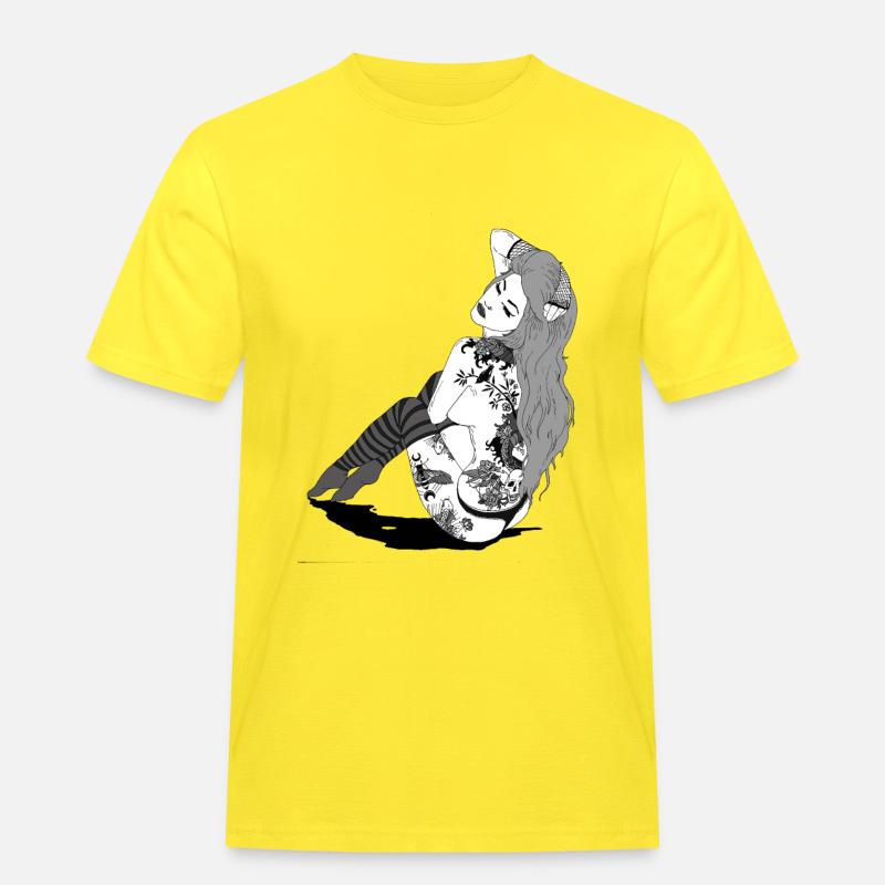 882EB5CC 391F 4E34 A595 06EB4ADAD40E - Männer Workwear T-Shirt - Gelb