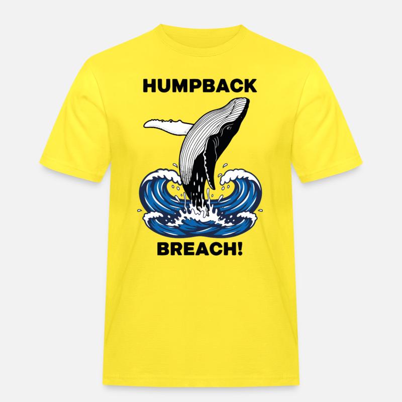 Buckelwalbruch Seebuckelwal - Männer Workwear T-Shirt - Gelb