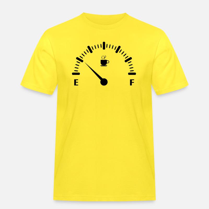 Tee Kaffee Tee Kaffee - Männer Workwear T-Shirt - Gelb