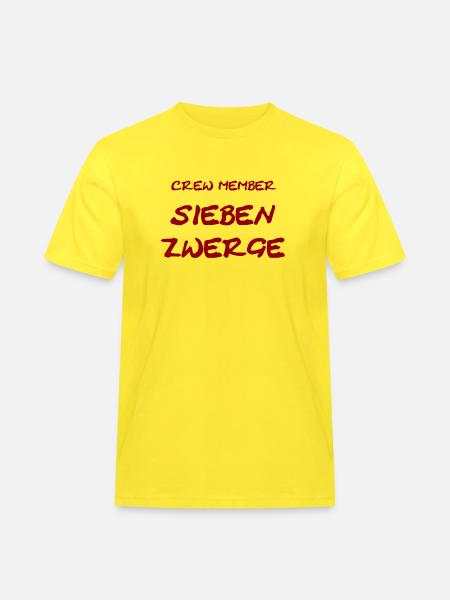 CREW_MEMBER_7Dwarfs - Männer Workwear T-Shirt - Gelb