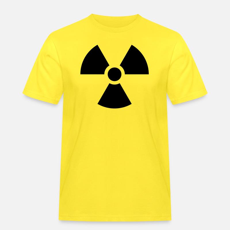 Radioaktiv Nuklear Gefahr - Männer Workwear T-Shirt - Gelb