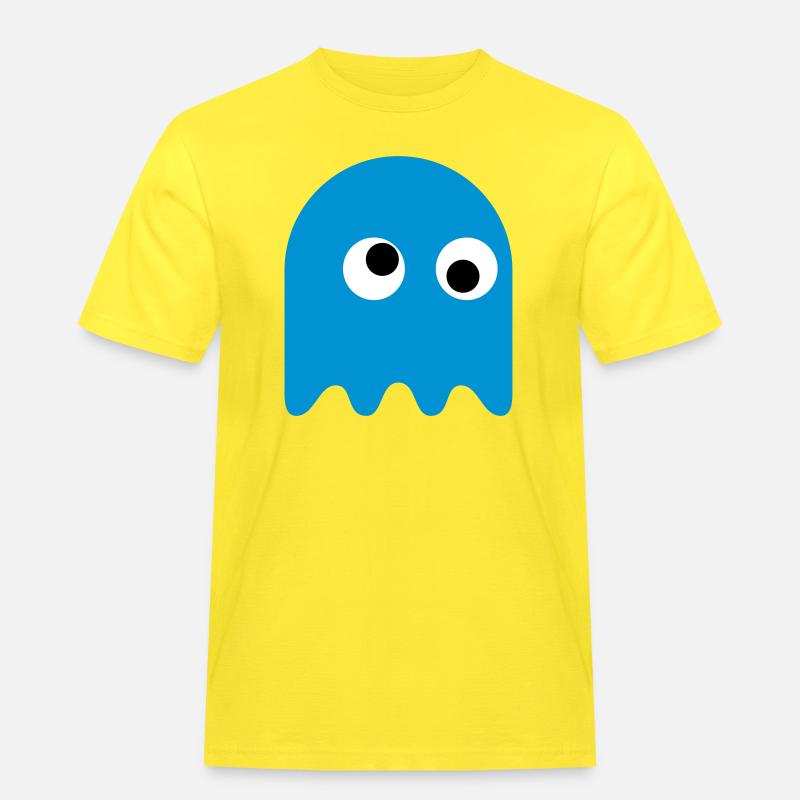 Game Classics Ghost - Männer Workwear T-Shirt - Gelb